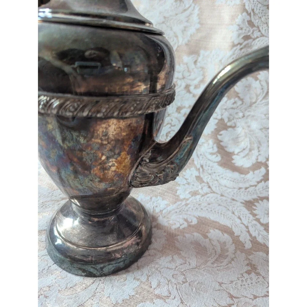 Wm. Rogers & Son Silver Tone Coffee tea Pot Kettle Vintage